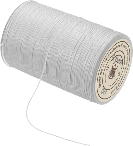 Miniatura 146 de MECCANIXITY Cordón encerado de poliéster encerado de 0.020 in, cuerda de cera de 175 yardas para hacer pulseras, collares, cuentas, joyería y Negro