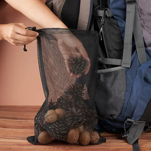 Miniatura 7 de PALTERWEAR Bolsa de malla con cordón y gancho de clip - Juego de 4 (12 x 16 pulgadas)