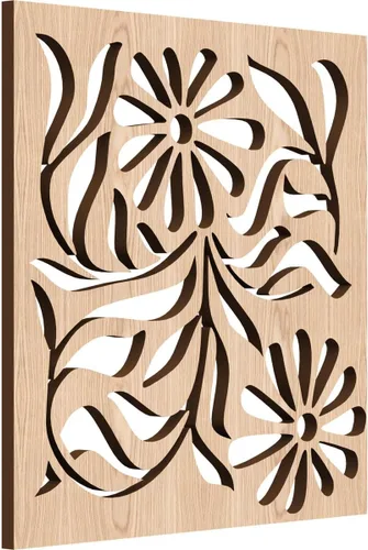 Miniatura 10 de Barryton - Paneles decorativos de madera con calado, extra pequeños, 7 3/8 pulgadas de ancho x 7 3/8 pulgadas de alto x 1/4 pulgadas de alto, roble