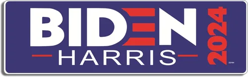 Gear Tatz - Biden/Harris 2024 - Político, demócrata, liberal - Adhesivo para parachoques - 10 x 3 pulgadas - Fabricado profesionalmente en los
