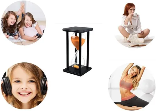 Miniatura 4 de Lodunsyr Reloj de Arena Temporizador de 30 Minutos para Decoración de Ornamentos Navidad Año Nuevo Cumpleaños Té Mesa de Café Estante de Libros