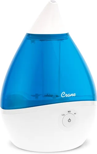 Crane Humidificador ultrasónico de neblina fría , Azul, TV209643, 19watts, 230 volts Azul & blanco