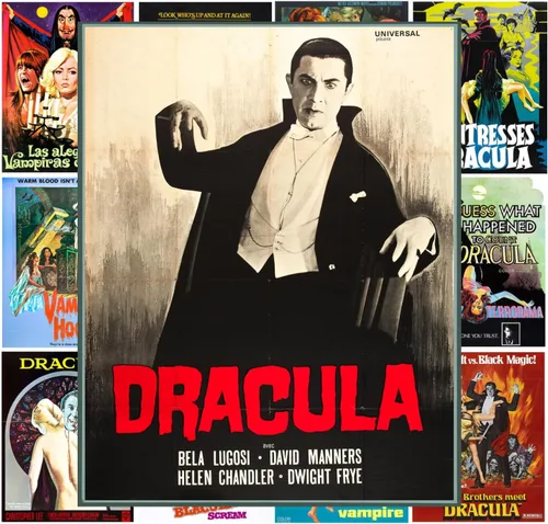 Miniatura 9 de Mini-carteles de película (13 carteles de 8 x 11 pulgadas) Zombies Horror Vintage Pósters de películas cubiertas de película de explotación retro