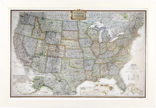 Miniatura 28 de Push Pin Travel Maps - Executive US - Mapa de pines enmarcado con marco negro para rastrear tus viajes - 27.5 x 39.5 pulgadas - 8 opciones de marco