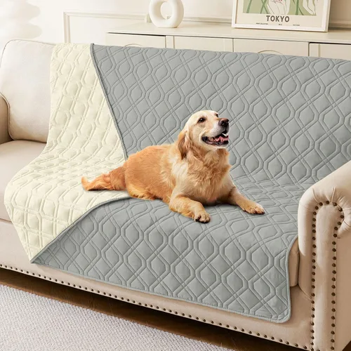 Miniatura 65 de hyha Manta impermeable para perros, manta reversible para cama de mascotas, funda suave para sofá/sillón lavable para perros, fundas impermeables