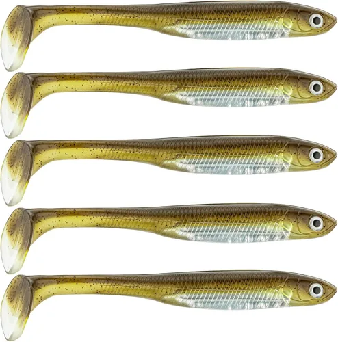 QualyQualy Cebo de plástico suave Swimbait Paddle Tail Shad Lure Soft Bass Shad Bait Shad Minnow Paddle Tail Cebo de natación para Bass Trucha Cola