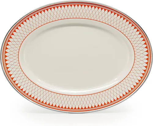 Miniatura 14 de Golden Rabbit Enamelware Oval Platter, 12 x 16in, Aegean Sevilla