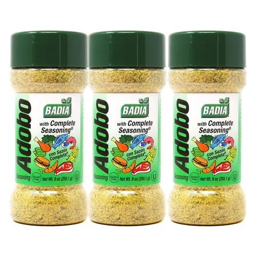 Badia Adobo con condimento completo, 9 onzas, paquete de 3 Palatize