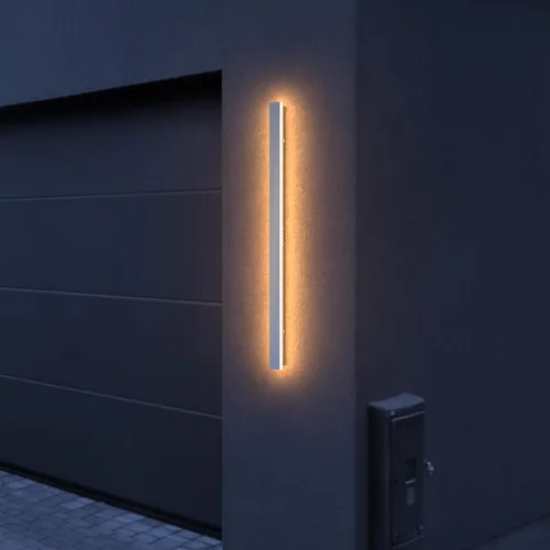 Miniatura 12 de LEEKI - Lámpara exterior moderna de 24 pulgadas - Luminaria exterior rectangular - 19W 3000K - IP65 Antióxido - Negro