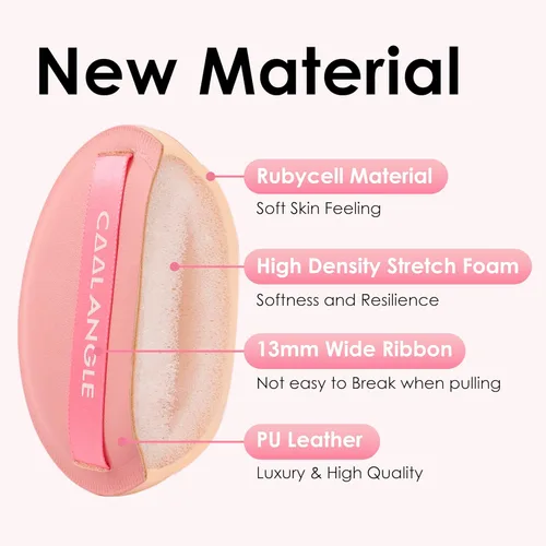 Miniatura 4 de COOL-ANGLE Paquete de 4 Esponjas de Maquillaje Rosa Para Base, Corrector y Polvo, Esponja Mezcladora Sin Látex Para Maquillaje Natural y Fácil, a2