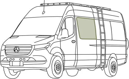 Miniatura 7 de VanEssential Cubierta Magnética Aislante para Ventana de Oscurecimiento Total Diseñada para Puerta Corredera Mercedes-Benz NCV3 y VS30 con Marco