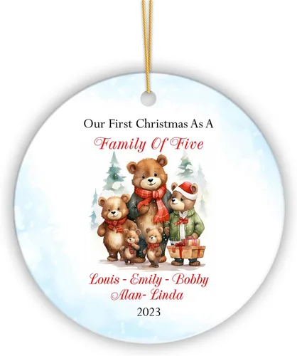 Miniatura 11 de Adorno personalizado de primera Navidad para nieta 2023, adorno de unicornio, personalizado para bebé, regalos de nieta, recuerdo de bebé