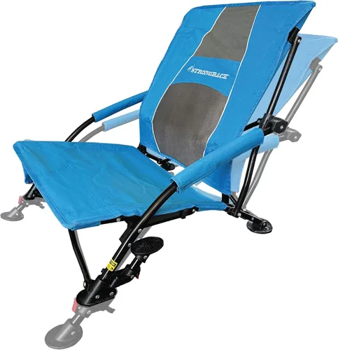 Miniatura 8 de STRONGBACK Sillas de playa – Silla de playa portátil reclinable de baja gravedad – con soporte lumbar integrado, sillas de playa plegables