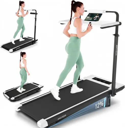 Miniatura 9 de FUNMILY Cinta de Correr Plegable con Almohadilla de Caminata Mejorada con Inclinación del 12%/15% y Barra de Manejo, Cintas de Correr Compactas