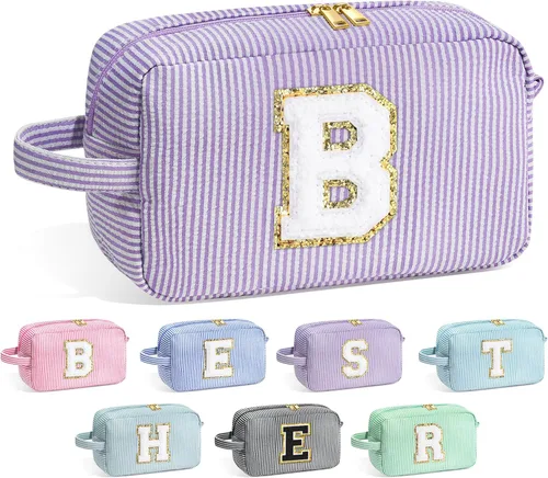 Miniatura 37 de Bolsa de Maquillaje con Inicial YOOLIFE - Regalos de Cumpleaños para Mujeres, Niñas, Mamá, Hija, Amigas, Hermana, Maestra, Regalos de Propuesta