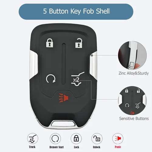 Miniatura 3 de Horande - Funda de reemplazo para llavero de GMC Acadia Terrain 2017 2018 2019 2020 2021, llavero de entrada sin llave