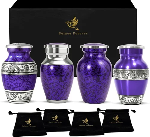 Urnas pequeñas para cenizas humanas – Elegante juego de urnas de cremación de recuerdo para mujeres y hombres adultos – Mini urnas conmemorativas