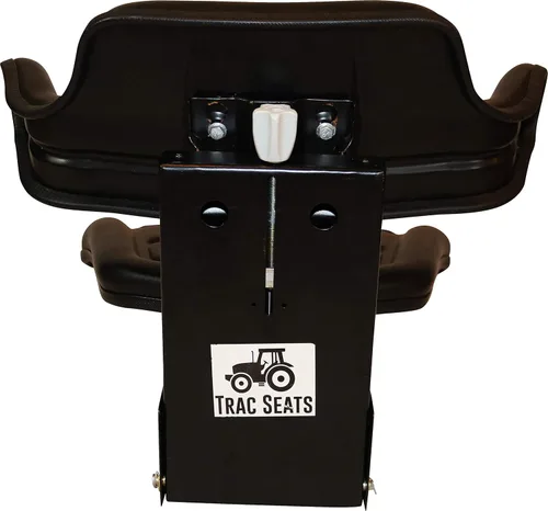 TRAC SEATS ASIENTO DE SUSPENSIÓN DE TRACTOR ESTILO WAFFLE NEGRO CON Inclinación Compatible con MASSEY FERGUSON 451 461 471 481 491 (ENVÍO EN EL