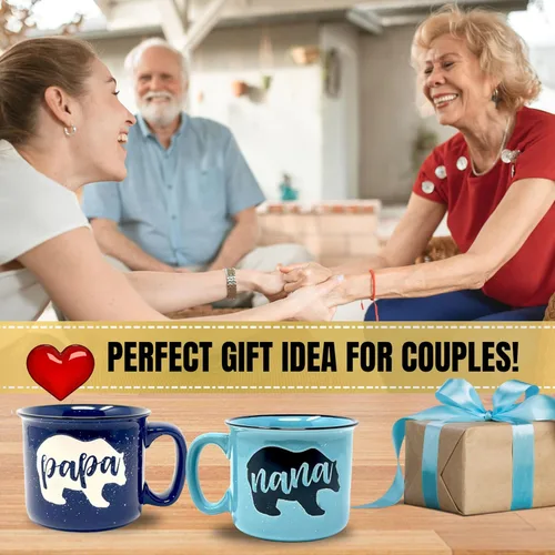 Miniatura 6 de Nana y Papa Oso Linda Taza de Café de 15 oz para Abuela, Anciana - Regalos para Abuela, Día de la Madre, Día del Padre, Navidad, Cumpleaños
