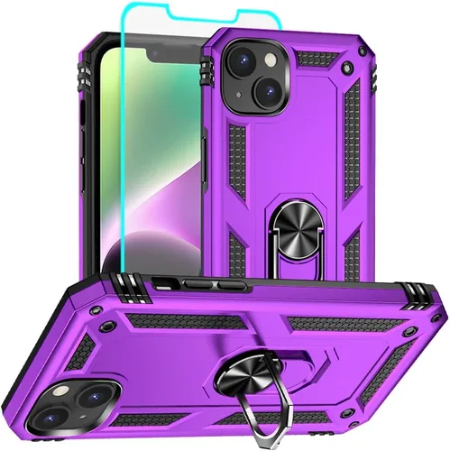 Miniatura 22 de Funda para iPhone 13, iPhone 13, [grado militar de 16 pies probada en caídas], anillo protector a prueba de golpes para iPhone 13, azul