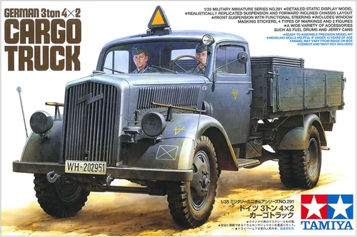 Miniatura 2 de Tamiya 35291 1/35 Alemán 3Ton 4x2 Camión de Carga Kit de Modelo de Plástico
