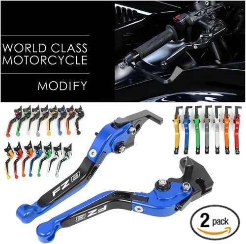 Miniatura 2 de Palanca de freno de motocicleta para FZ8 FZ-8 2011 2012 2013 2014 2015 2016-2020 motocicleta ajustable plegable extensible freno embrague palancas