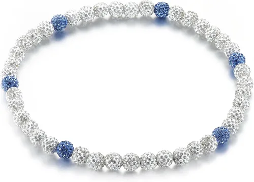 Miniatura 25 de SKQIR Collar de Cuentas de Béisbol para Hombres Bling Accesorios de Goteo de Béisbol con Diamantes de Imitación Brillantes para Hombres Colección