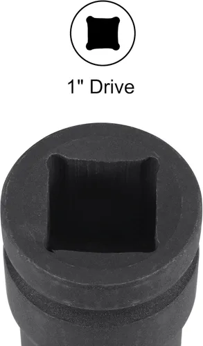 Miniatura 3 de uxcell Enchufe de impacto cuadrado de 1 pulgada por 0.866 in, CR-MO 3.150 in de longitud, tamaños métricos estándar