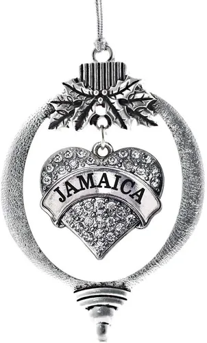 Miniatura 155 de Inspired Silver Adornos festivos de dije de corazón pave de plata con circonitas cúbicas