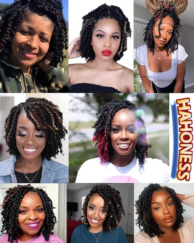 Miniatura 8 de Paquete de 8 paquetes de cabello trenzado sintético pretrenzado de 14 pulgadas para mujeres negras y niños, color gris degradado a rubio TGris/27/613