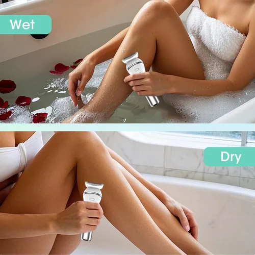 Miniatura 4 de Zesuti Depiladoras de Eliminación de Vello para Mujer - Maquinillas de Afeitar Eléctricas 2 en 1 para Mujer, Recortadora de Bikini de Doble Cabeza