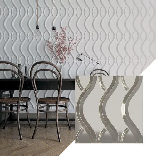 Miniatura 20 de Ekena Millwork WP20X20NXWH 19 5/8 pulgadas de ancho x 19 5/8 pulgadas de alto Nexus EnduraWall Decorativo 3D Panel de Pared Cubre 2.67 pies cuadrados