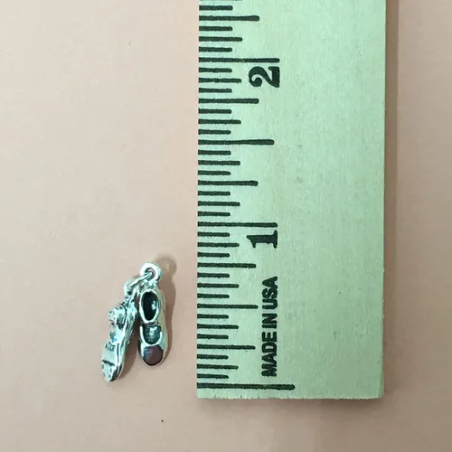 Miniatura 3 de LGU Abalorio de plata de ley oxidada, 3D, para zapatos de baile