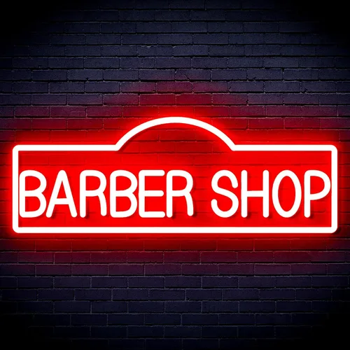 Miniatura 25 de ADVPRO Señal de neón LED de silicona flexible de Barber Shop - rojo y azul - st16s42-fnu0358-rb