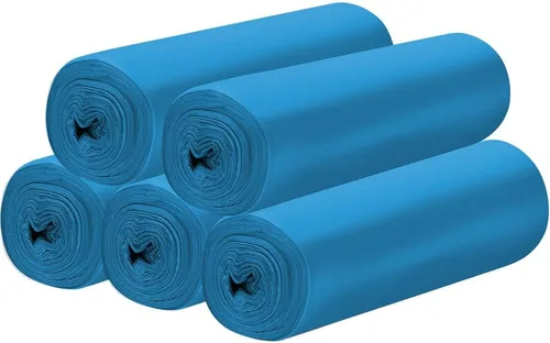 Miniatura 6 de 5 rollos de bolsas de basura pequeñas, bolsas de basura de cocina desechables de 4 galones de material fuerte y delgado, bolsas de basura de Plata