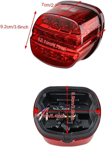 Miniatura 8 de Luz trasera LED roja parpadeante para motocicleta, mejora de luces traseras HD para Harley Dyna Road King Electra Glide Street Bob Touring, piezas