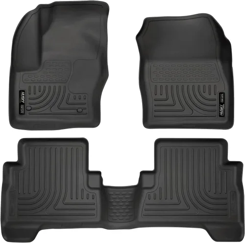 Husky Liners Alfombrillas Weatherbeater | Compatibles con Ford Escape 2013 - 2019; Ford C-Max 2013 - 2018 | Delantero y segunda fila, 3 piezas,
