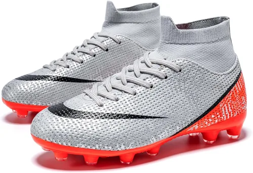 Miniatura 2 de Favdeol Tacos de fútbol para niños y niñas, zapatos de fútbol para entrenamiento de alta calidad, zapatos de fútbol para exteriores e interiores