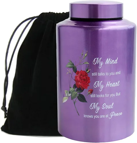 Urnas grandes de hasta 200 libras para adultos, urna de cremación humana, urna decorativa para cenizas humanas con urna de rosa con bolsa de
