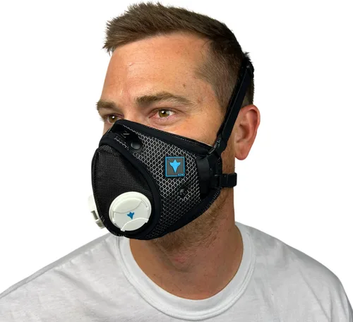 Miniatura 9 de RZ Mask RZM3 - Patented Dust Mask w/ 99.8% Carbon Filtration, Anti Fogging, 360° Seal with 3 Straps, 50% Better Breathability Pizarra