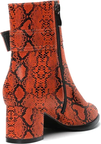 Miniatura 5 de SKYSTERRY Botas altas de tacón bajo grueso para mujer con cremallera y puntera redonda, de 2 pulgadas