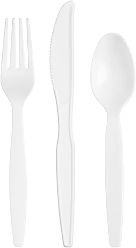 Miniatura 2 de GUSTO [Paquete combinado de 360 unidades] Juego de cubiertos básicos pesados, 180 tenedores, 120 cucharas y 60 cuchillos, utensilios desechables
