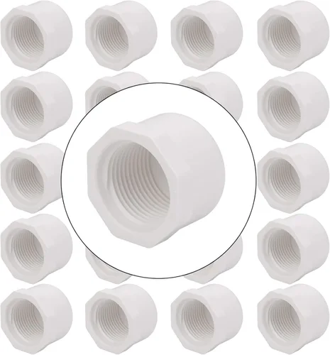 Miniatura 20 de Paquete de 10 Adaptadores Conectores de Acoplamiento de Tubería de PVC de Rosca Doble Hembra de 1 pulgada (F x F) SCH40 Acoplamiento de Tubería