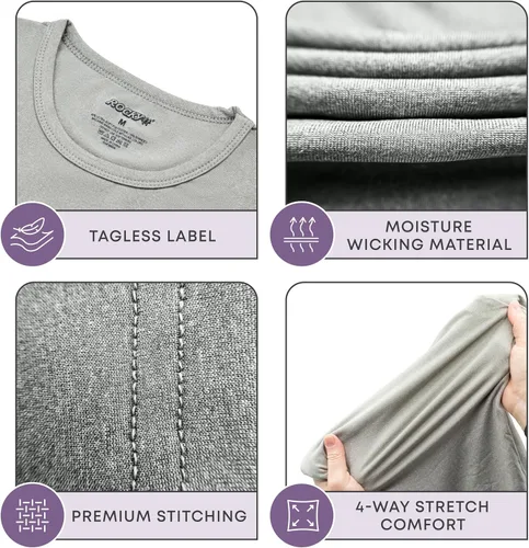 Miniatura 53 de Rocky Ropa interior térmica para niños, ropa interior larga para niños, capa base para clima frío/esquí