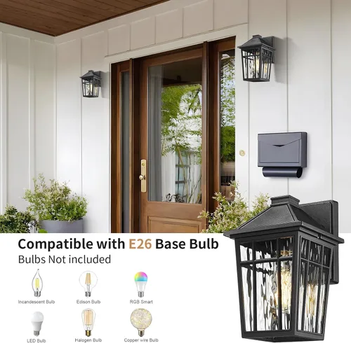 Miniatura 2 de Darkaway Luces de pared al aire libre para casa, accesorios de iluminación exterior para montaje en pared, luces de porche, luces impermeables