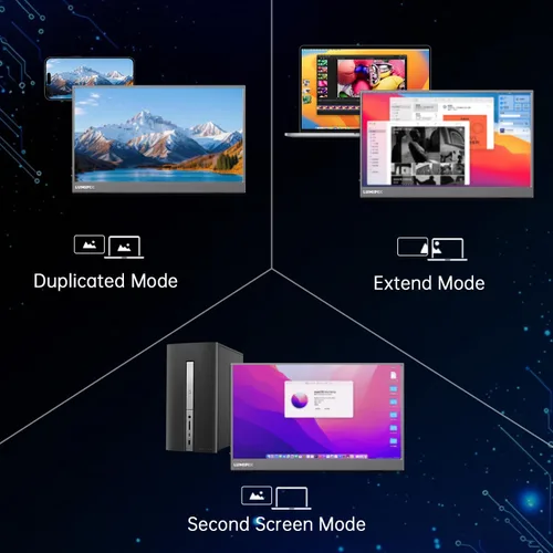 Miniatura 6 de Monitor Portátil de 15.6 Pulgadas 1080P FHD IPS Pantalla de Juegos con USB-C y HDMI, Segunda Pantalla Externa Ultra-Delgada con Cubierta Inteligente