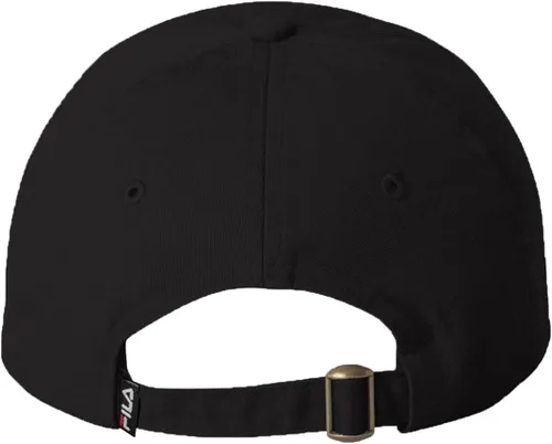 Miniatura 3 de Fila Gorra de béisbol ajustable con logotipo de velocidad unisex de sarga de algodón (negro), Negro