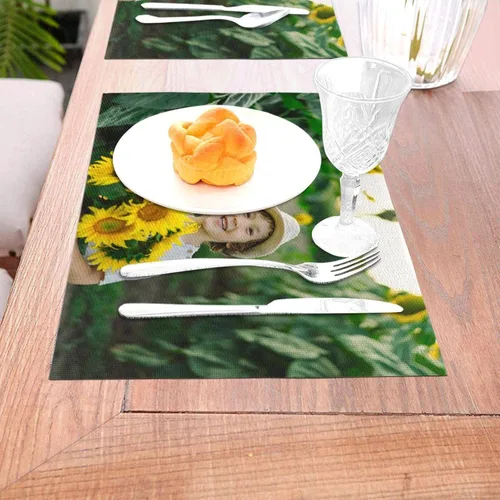 Miniatura 5 de Manteles individuales personalizables, personaliza tu nombre, foto texto, tapete para mesa de niños, lavable y resistente al calor, para mesa