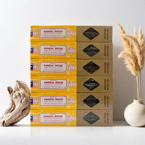 Miniatura 15 de Satya - Juego de regalo de incienso Nag Champa, éxito super, sangre de dragón, sándalo, pachulí, lavanda, vibraciones positivas, 15 g