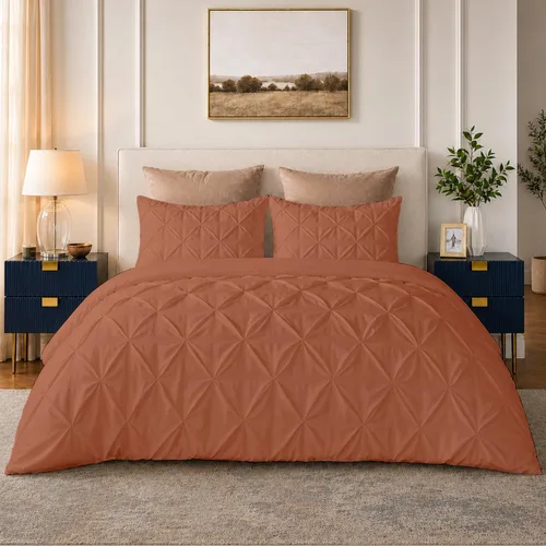 Miniatura 20 de SLEEP-NEST Luxuries - Funda de edredón plisada decorativa, tamaño individual/individual XL, 68 x 90 pulgadas, 3 piezas, con cierre de cremallera